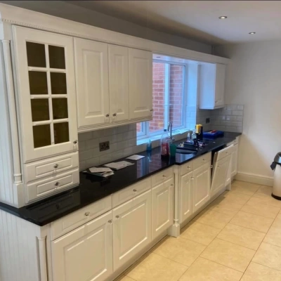 White kitchen  - Kitchen Spraying